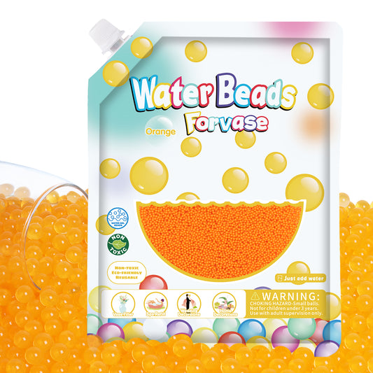 300,000 Pcs Orange Water Beads,Non Toxic Water Beads for Vase Filler,Plant,Floating Candles,Wedding and Home Decoration