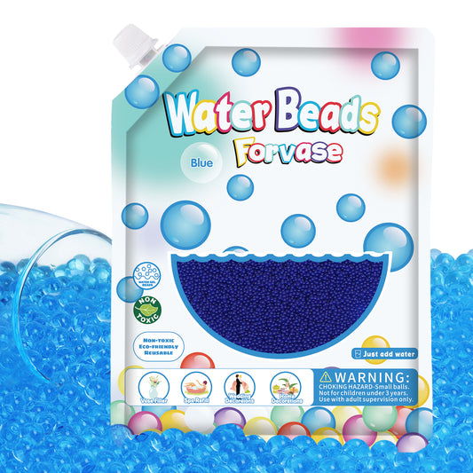 300,000 Pcs Blue Water Beads,Non Toxic Water Beads for Vase Filler,Plant,Floating Candles,Wedding and Home Decoration