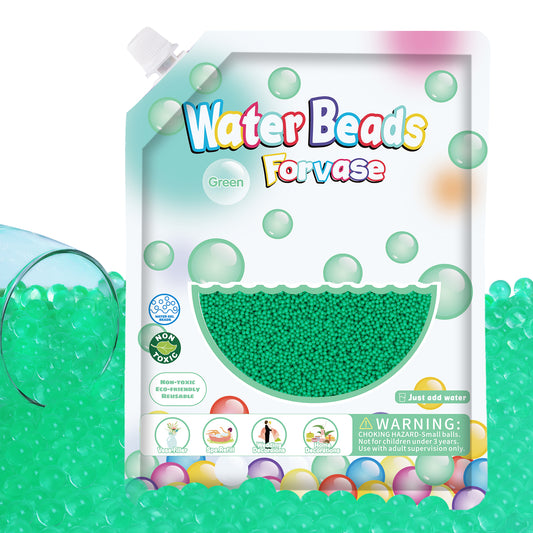 300,000 Pcs Green Water Beads,Non Toxic Water Beads for Vase Filler,Plant,Floating Candles,Wedding and Home Decoration
