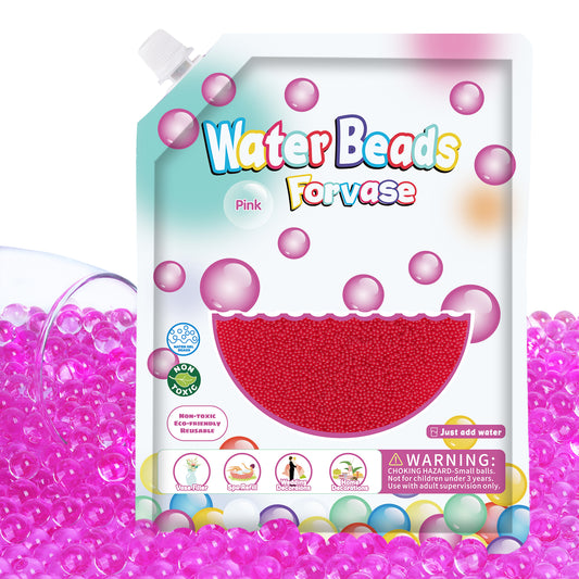 300,000 Pcs Pink Water Beads,Non Toxic Water Beads for Vase Filler,Plant,Floating Candles,Wedding and Home Decoration