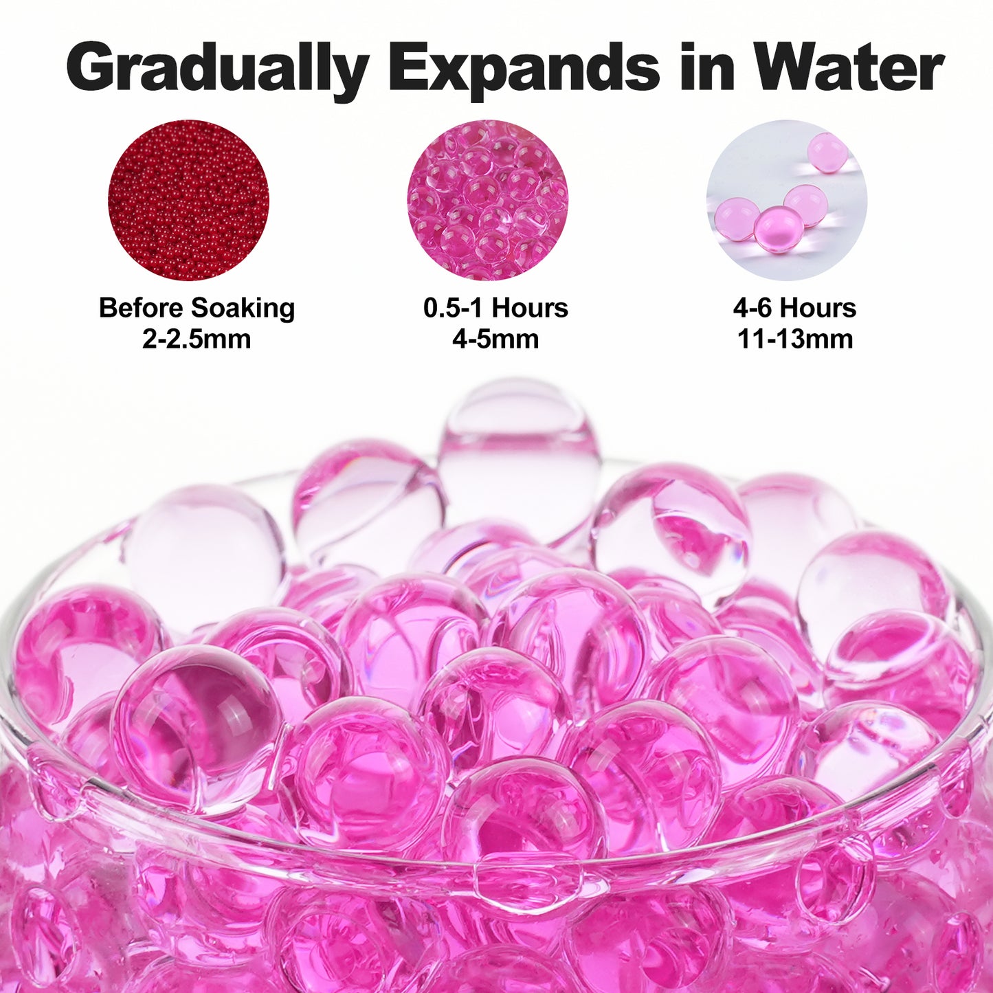 300,000 Pcs Pink Water Beads,Non Toxic Water Beads for Vase Filler,Plant,Floating Candles,Wedding and Home Decoration