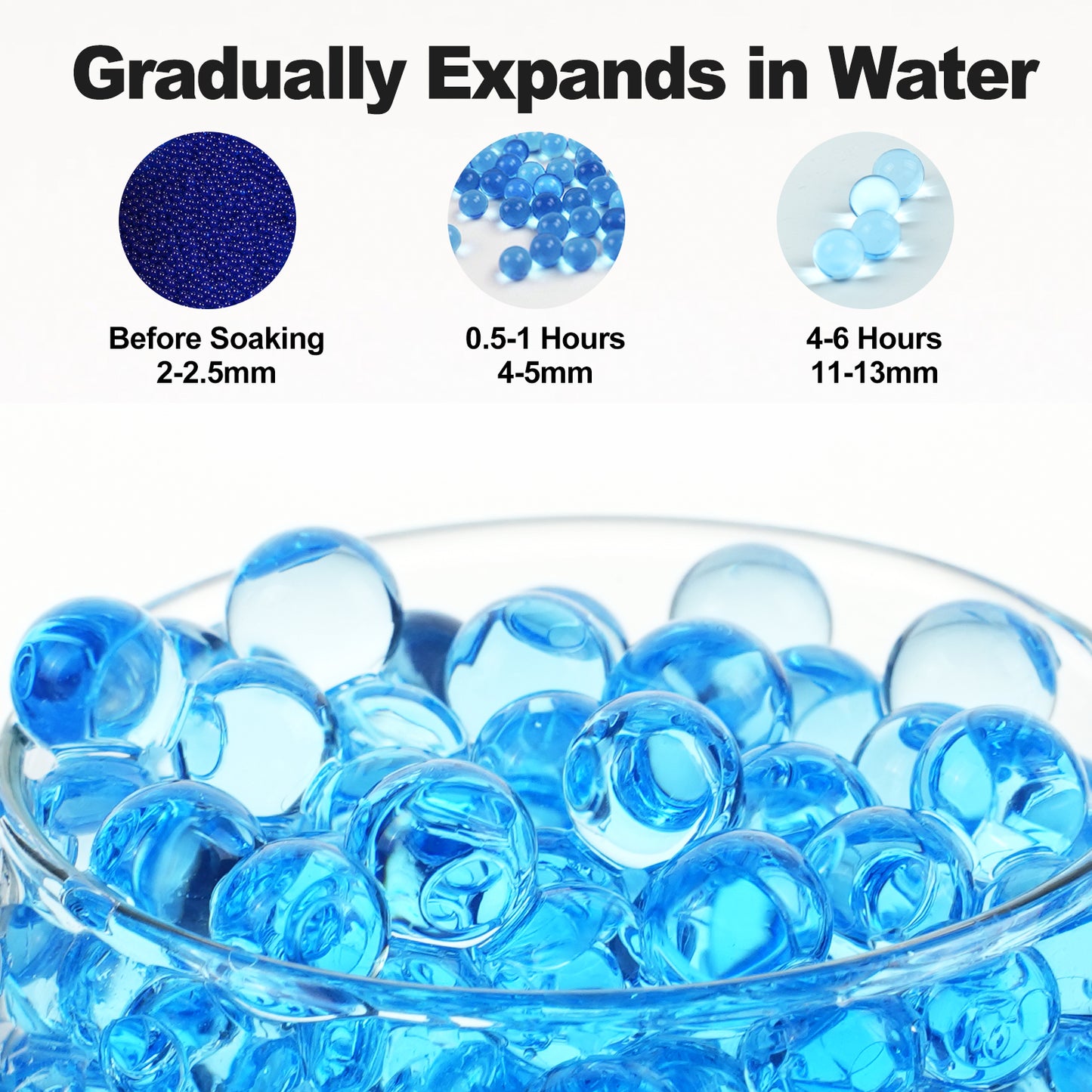 300,000 Pcs Blue Water Beads,Non Toxic Water Beads for Vase Filler,Plant,Floating Candles,Wedding and Home Decoration