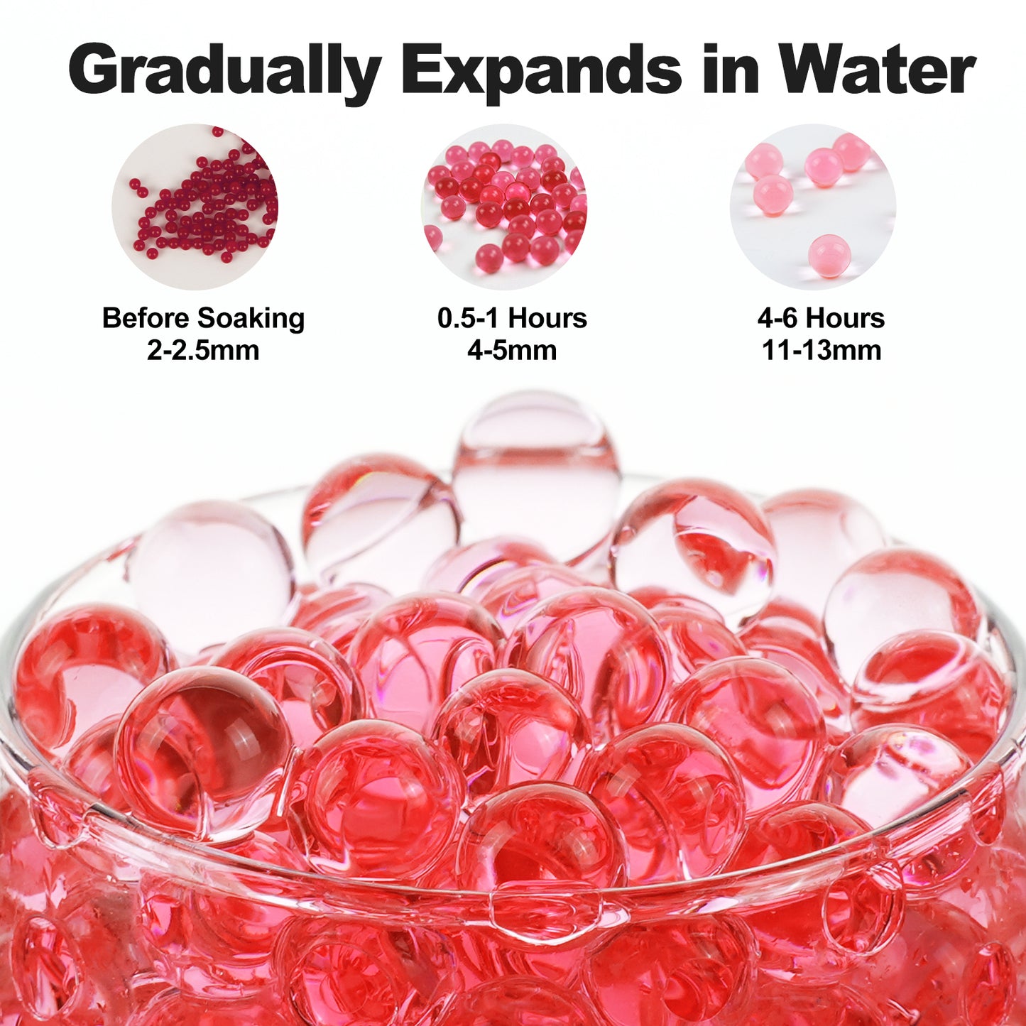 300,000 Pcs Red Water Beads,Non Toxic Water Beads for Vase Filler,Plant,Floating Candles,Wedding and Home Decoration