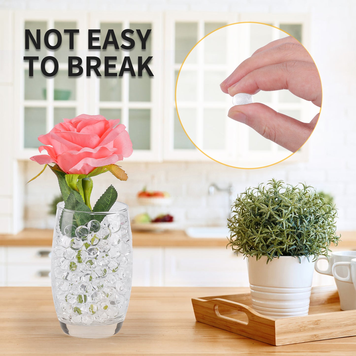 MADETOP 300,000 Pcs Water Gel Beads for vase,Transparent Vase Filler Water Gel Beads for Wedding Centerpieces,Flora Arrangement,Christmas Decorations and Home Decor