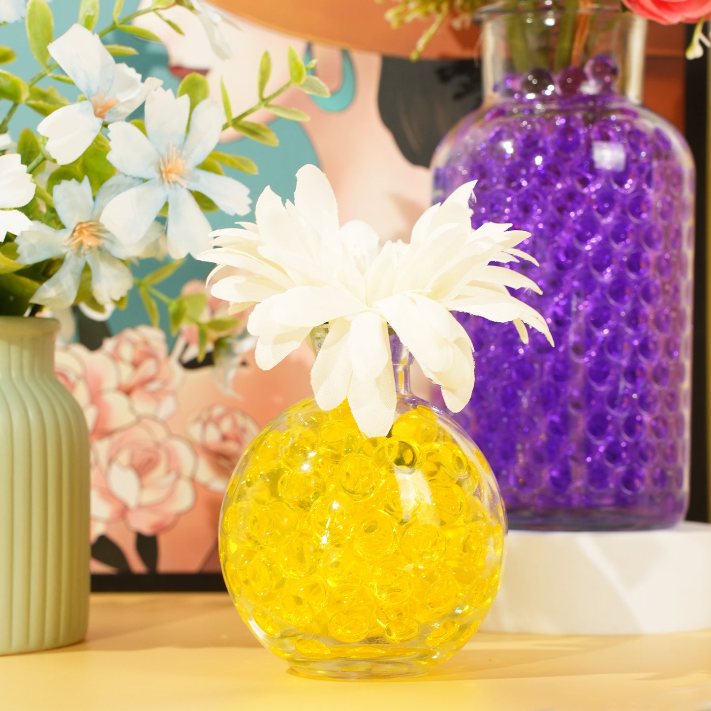 300,000 Pcs Yellow Water Beads,Non Toxic Water Beads for Vase Filler,Plant,Floating Candles,Wedding and Home Decoration