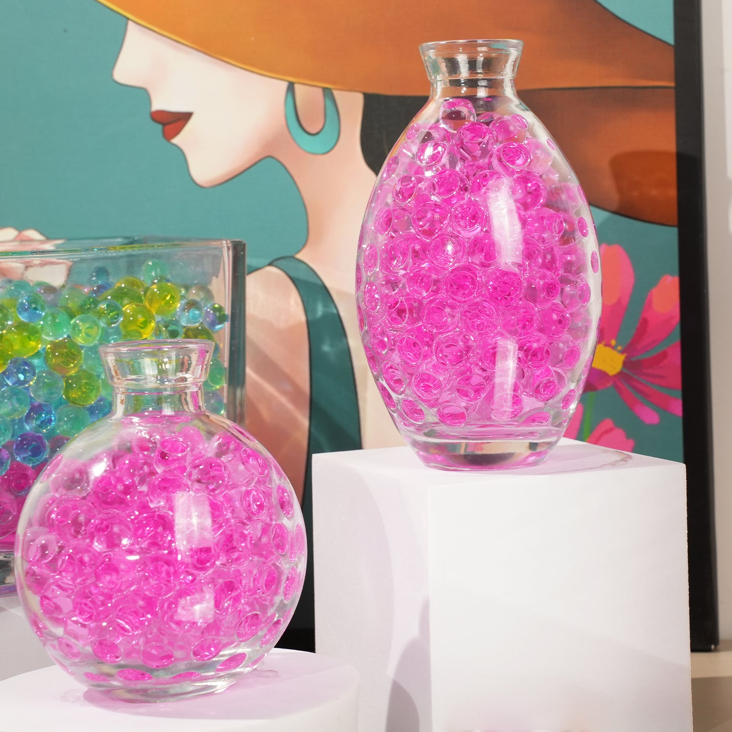 300,000 Pcs Pink Water Beads,Non Toxic Water Beads for Vase Filler,Plant,Floating Candles,Wedding and Home Decoration