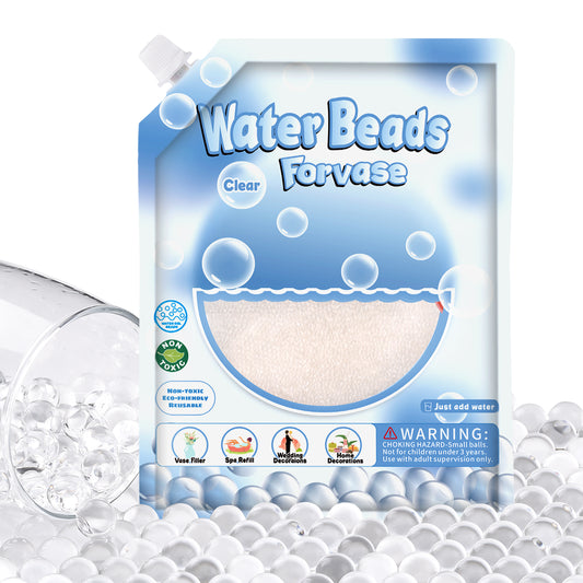 MADETOP 300,000 Pcs Water Gel Beads for vase,Transparent Vase Filler Water Gel Beads for Wedding Centerpieces,Flora Arrangement,Christmas Decorations and Home Decor