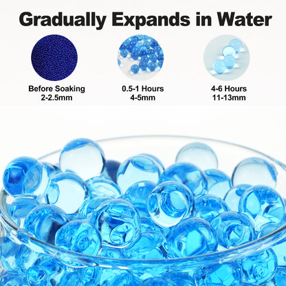 300,000 Pcs Blue Water Beads,Non Toxic Water Beads for Vase Filler,Plant,Floating Candles,Wedding and Home Decoration