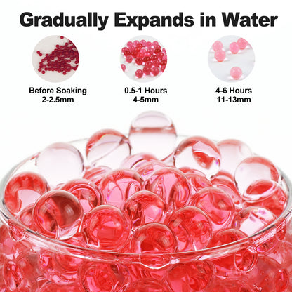 300,000 Pcs Red Water Beads,Non Toxic Water Beads for Vase Filler,Plant,Floating Candles,Wedding and Home Decoration