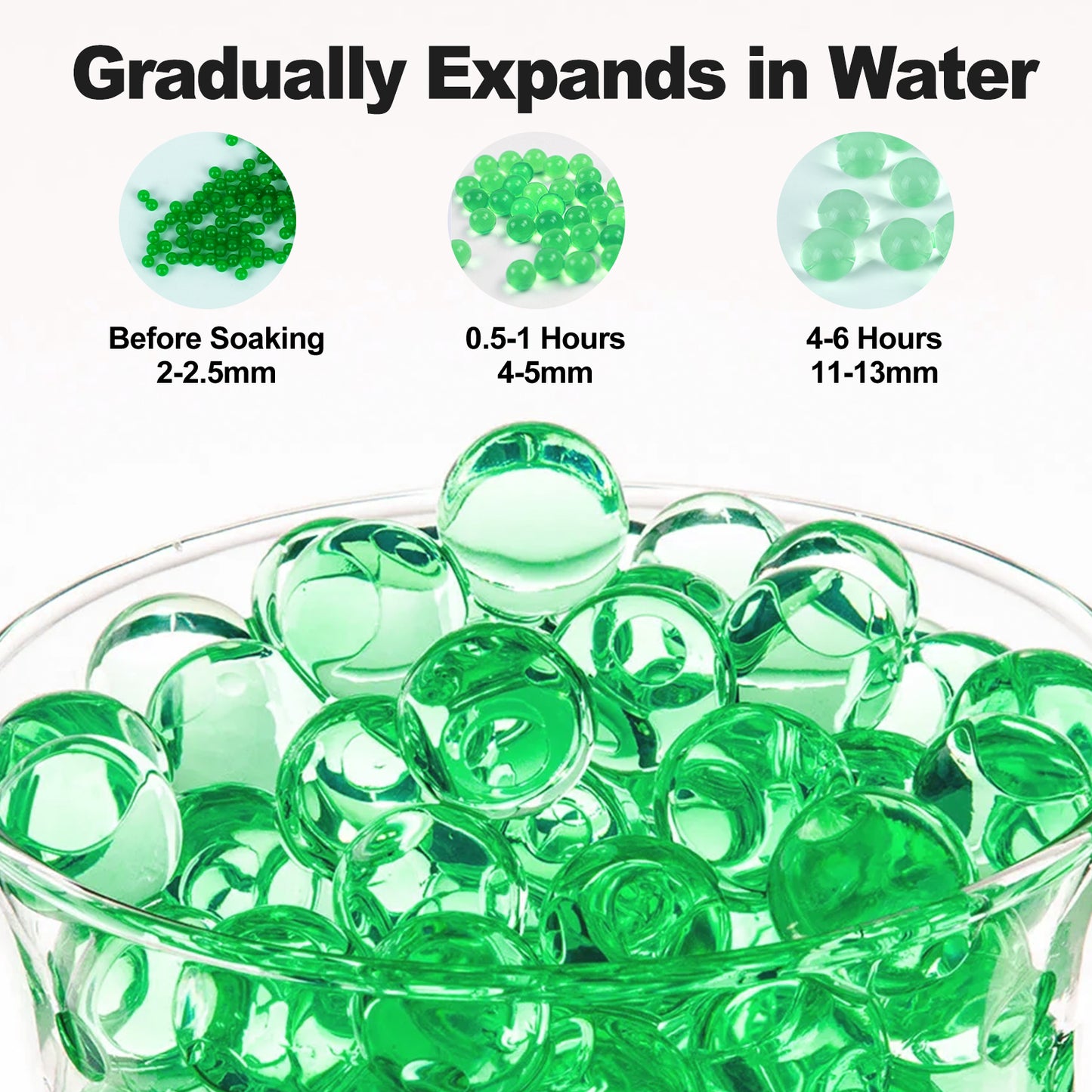 300,000 Pcs Green Water Beads,Non Toxic Water Beads for Vase Filler,Plant,Floating Candles,Wedding and Home Decoration