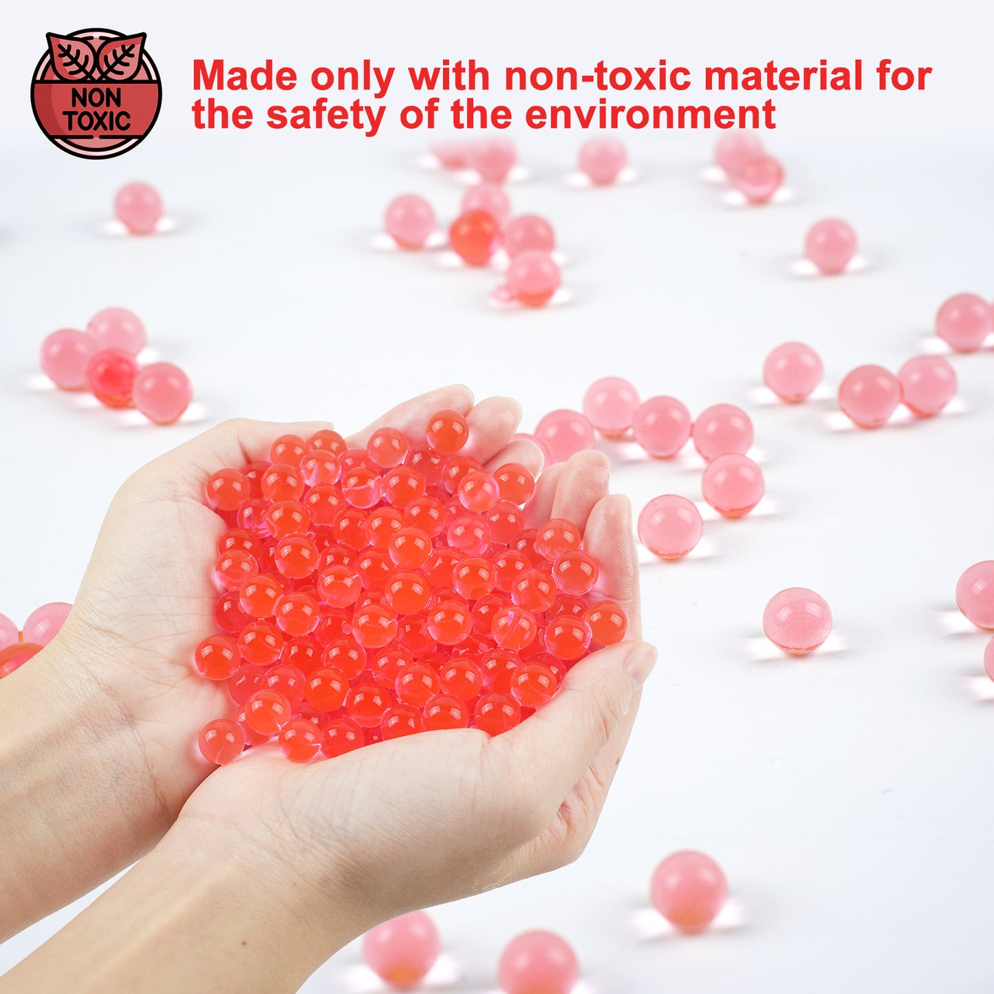 300,000 Pcs Red Water Beads,Non Toxic Water Beads for Vase Filler,Plant,Floating Candles,Wedding and Home Decoration
