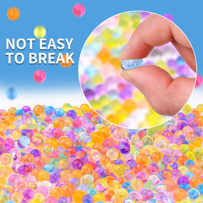 MADETOP 300,000 Pcs Rainbow Mix Jelly Water Gel Beads,Non Toxic Water Beads for Vase Filler,Plant,Floating Candles,Wedding and Home Decoration