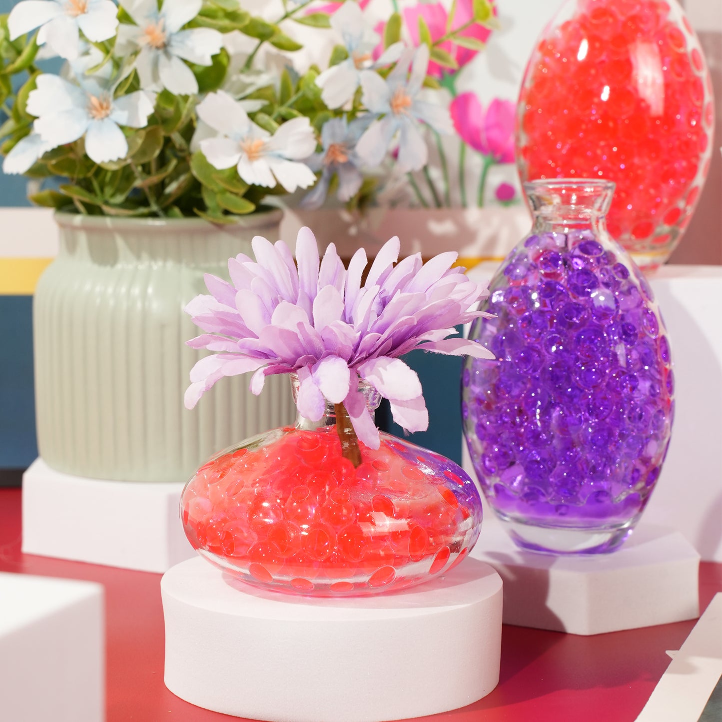 300,000 Pcs Red Water Beads,Non Toxic Water Beads for Vase Filler,Plant,Floating Candles,Wedding and Home Decoration