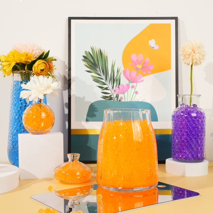 300,000 Pcs Orange Water Beads,Non Toxic Water Beads for Vase Filler,Plant,Floating Candles,Wedding and Home Decoration