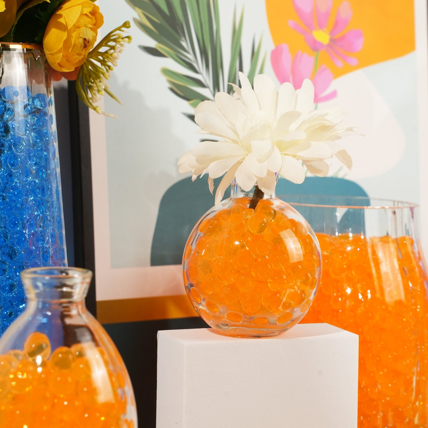 300,000 Pcs Orange Water Beads,Non Toxic Water Beads for Vase Filler,Plant,Floating Candles,Wedding and Home Decoration