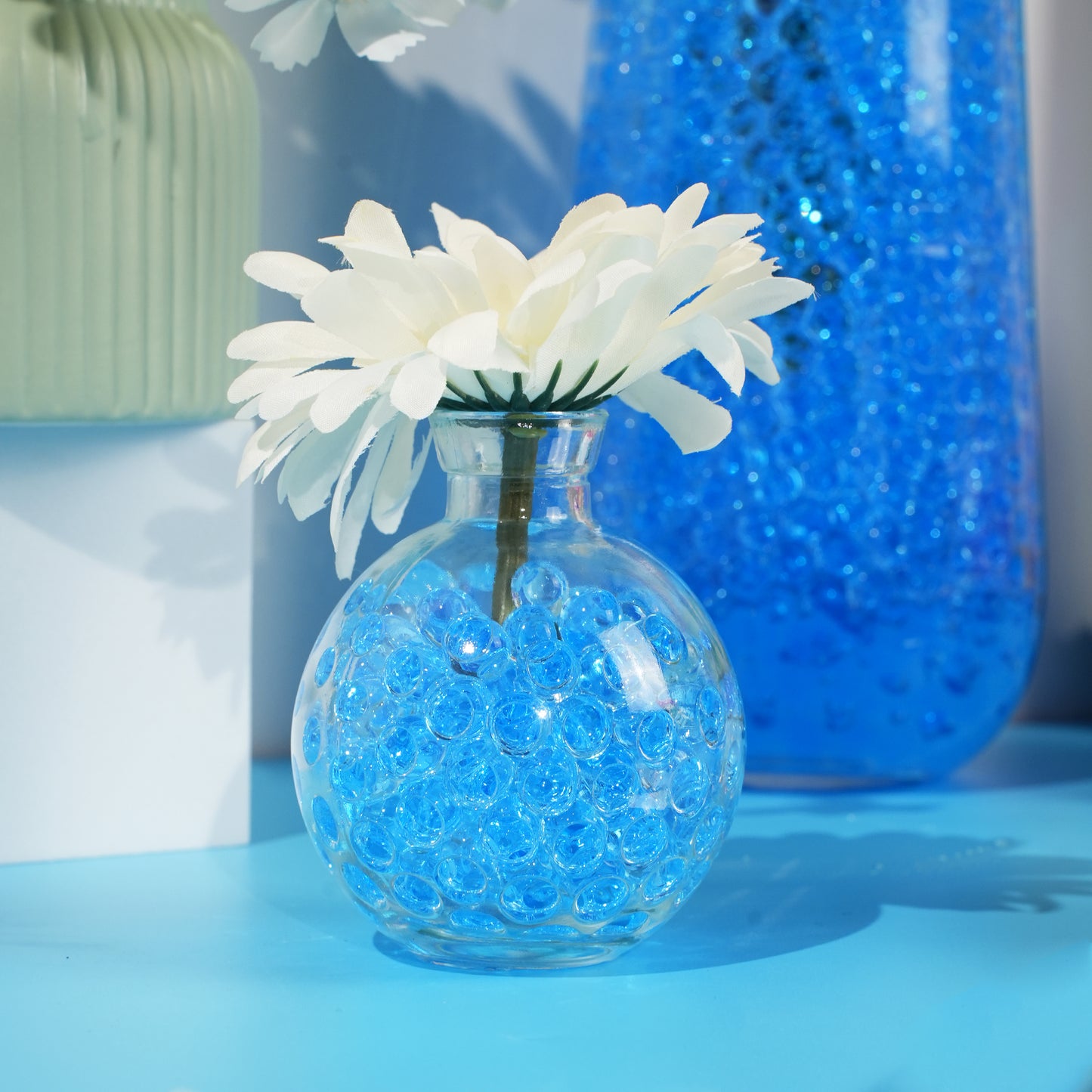 300,000 Pcs Blue Water Beads,Non Toxic Water Beads for Vase Filler,Plant,Floating Candles,Wedding and Home Decoration