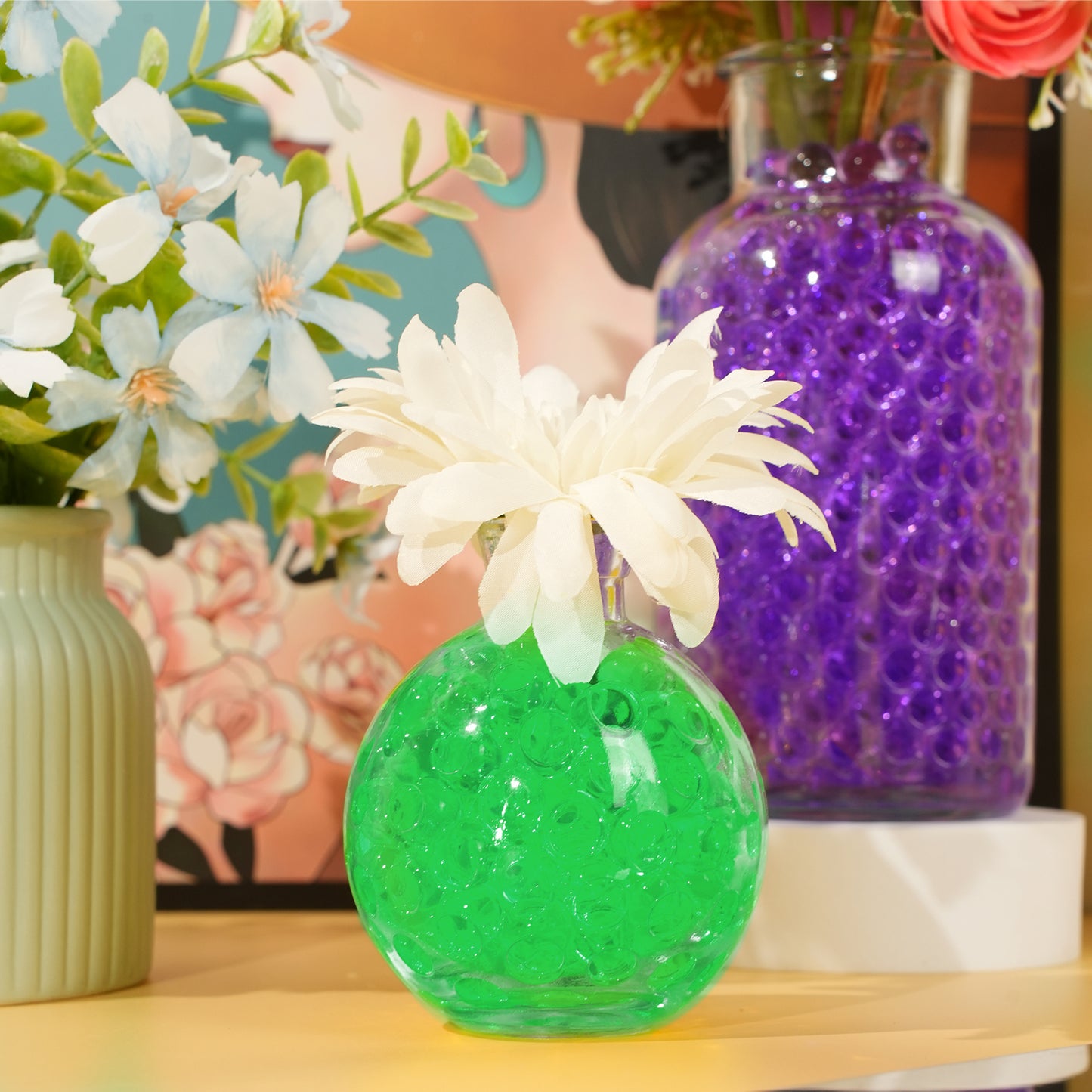 300,000 Pcs Green Water Beads,Non Toxic Water Beads for Vase Filler,Plant,Floating Candles,Wedding and Home Decoration
