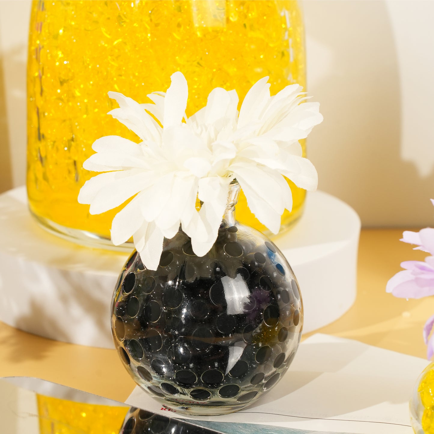 300,000 Pcs Black Water Beads,Non Toxic Water Beads for Vase Filler,Plant,Floating Candles,Wedding and Home Decoration